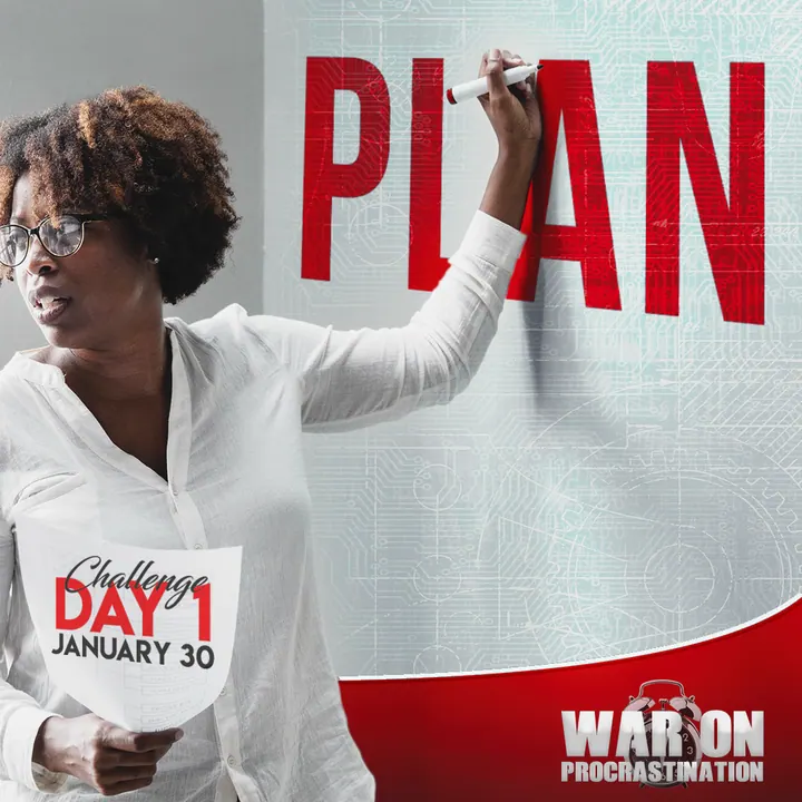 War On Procrastination: Day 1 · Plan